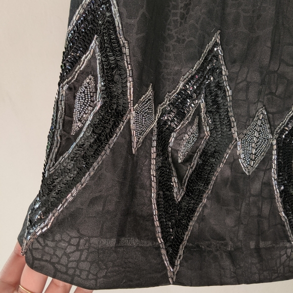 EUC Oscar de la Renta Beaded Midi Skirt - Picture 6 of 6